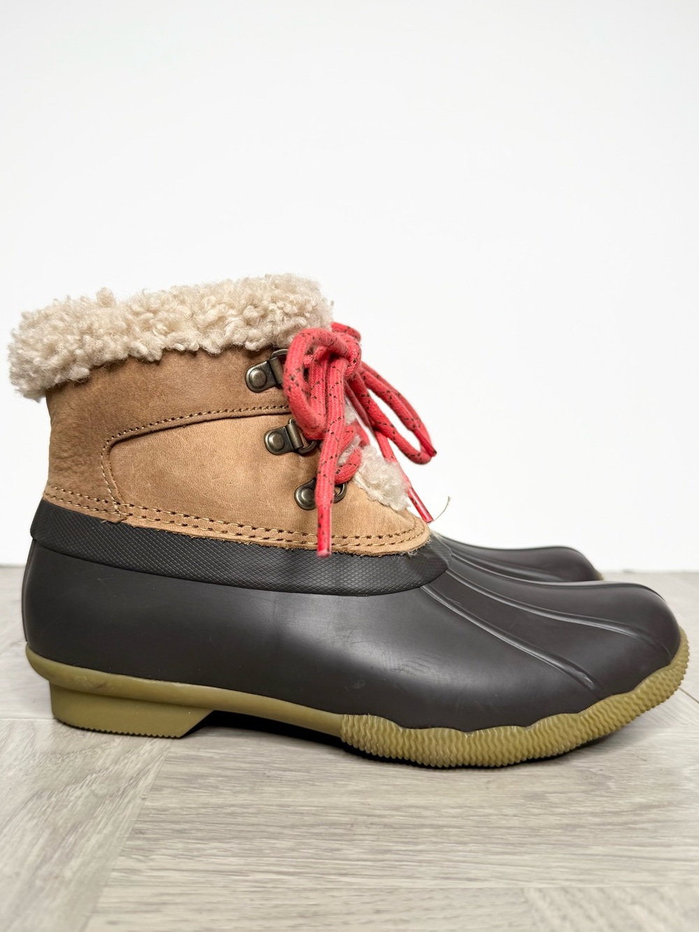 Sperry Faux Fur Collar Duck Boot 6